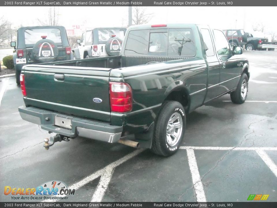 2003 Ford Ranger XLT SuperCab Dark Highland Green Metallic / Medium Pebble Photo #5