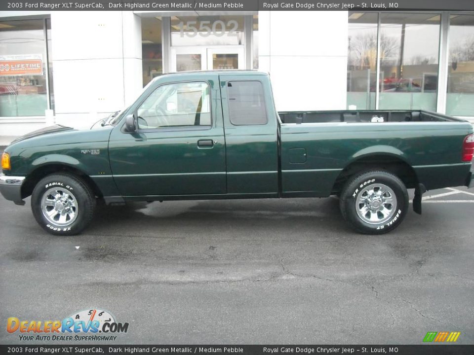 2003 Ford Ranger XLT SuperCab Dark Highland Green Metallic / Medium Pebble Photo #8