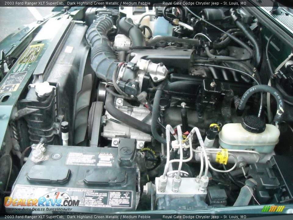 2003 Ford Ranger XLT SuperCab Dark Highland Green Metallic / Medium Pebble Photo #18