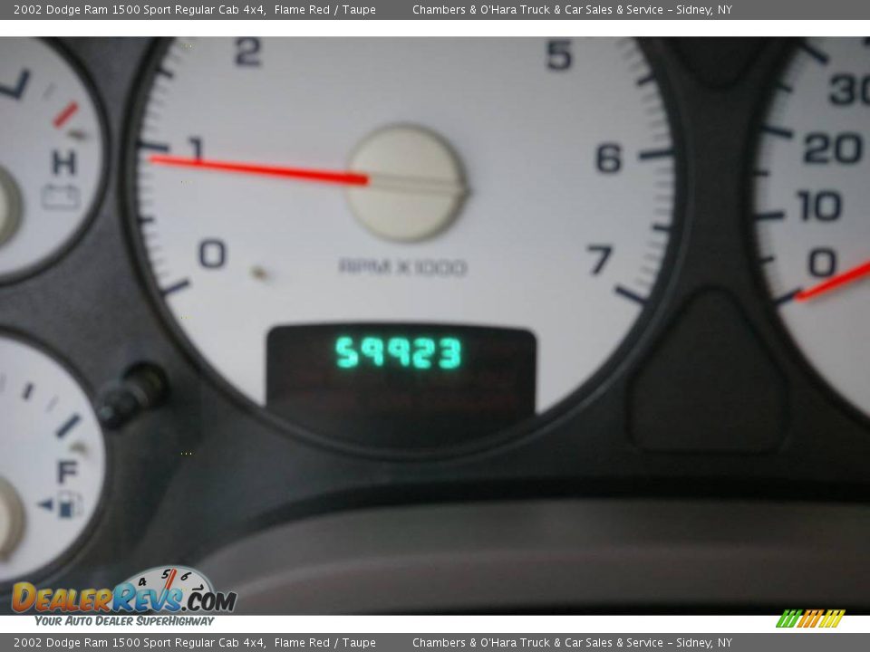 2002 Dodge Ram 1500 Sport Regular Cab 4x4 Flame Red / Taupe Photo #6