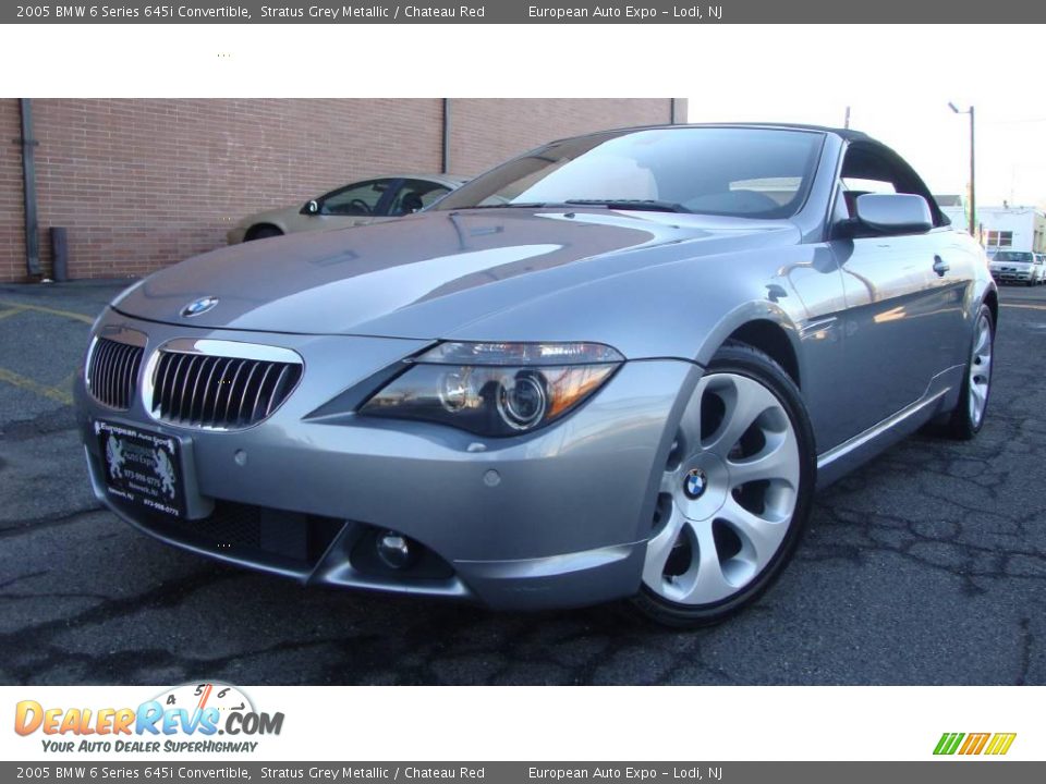 2005 BMW 6 Series 645i Convertible Stratus Grey Metallic / Chateau Red Photo #1