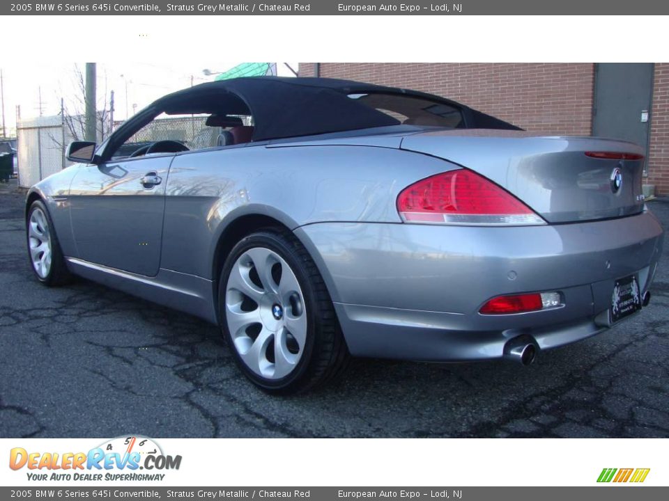 2005 BMW 6 Series 645i Convertible Stratus Grey Metallic / Chateau Red Photo #3
