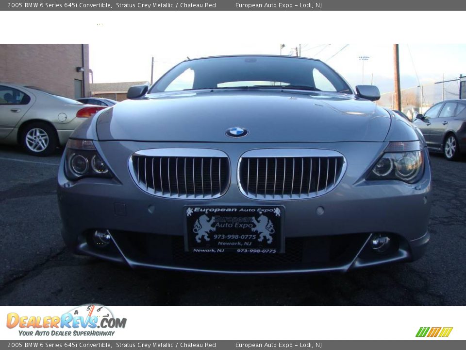 2005 BMW 6 Series 645i Convertible Stratus Grey Metallic / Chateau Red Photo #6