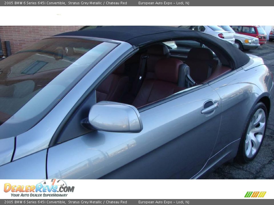 2005 BMW 6 Series 645i Convertible Stratus Grey Metallic / Chateau Red Photo #7