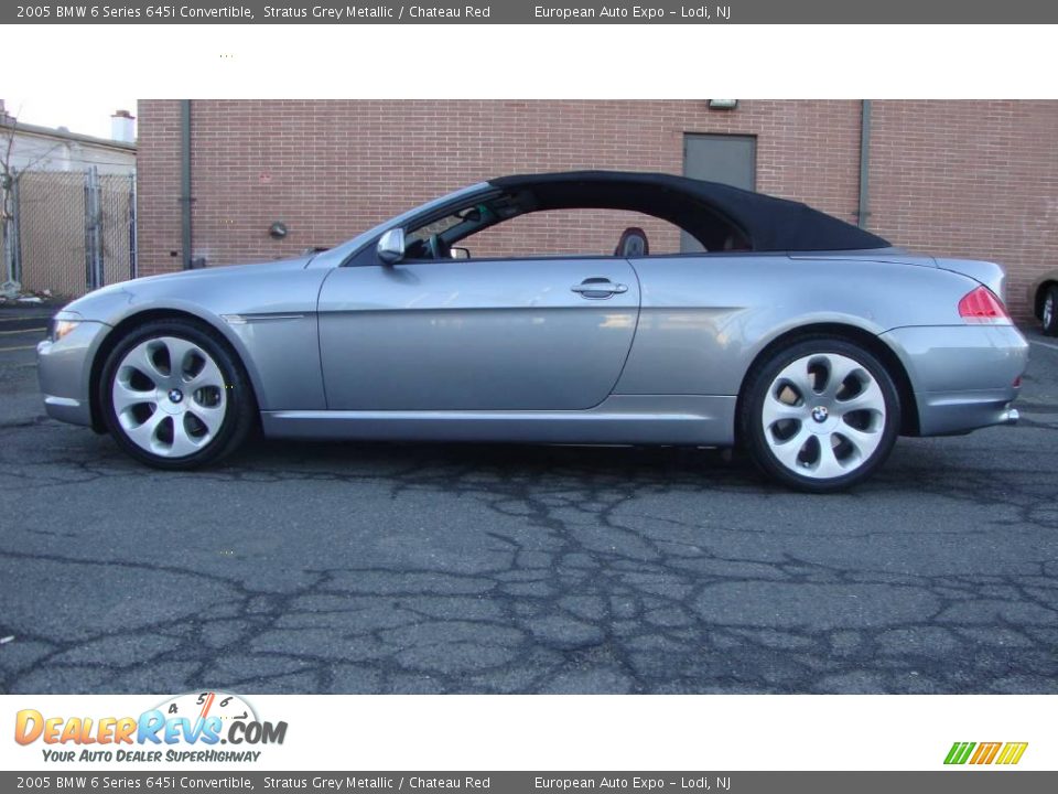 2005 BMW 6 Series 645i Convertible Stratus Grey Metallic / Chateau Red Photo #8