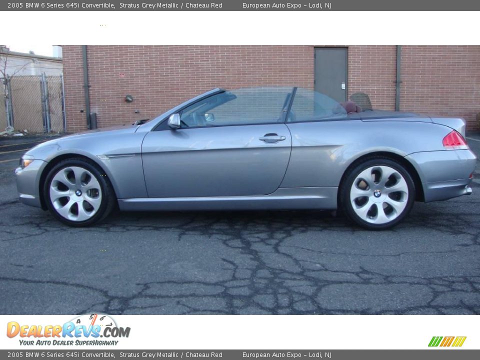 2005 BMW 6 Series 645i Convertible Stratus Grey Metallic / Chateau Red Photo #10