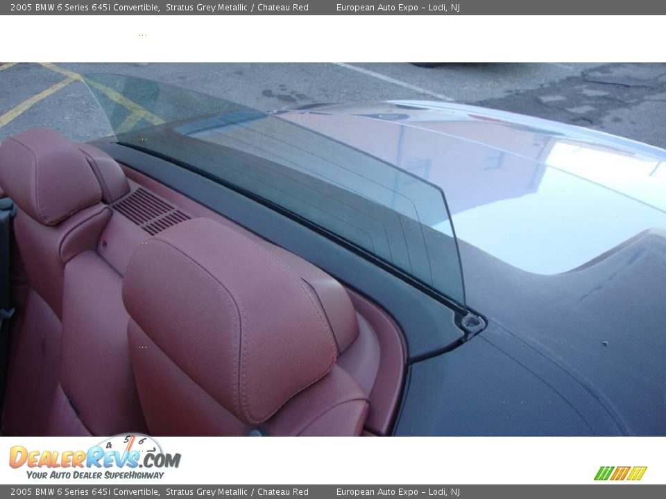 2005 BMW 6 Series 645i Convertible Stratus Grey Metallic / Chateau Red Photo #11