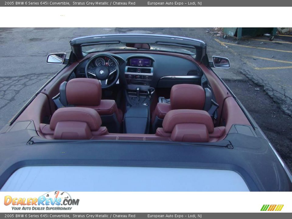 2005 BMW 6 Series 645i Convertible Stratus Grey Metallic / Chateau Red Photo #12