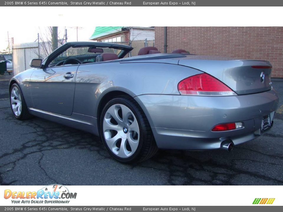 2005 BMW 6 Series 645i Convertible Stratus Grey Metallic / Chateau Red Photo #13