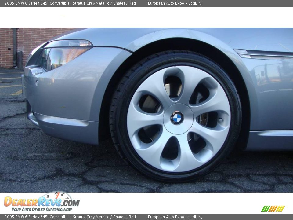 2005 BMW 6 Series 645i Convertible Stratus Grey Metallic / Chateau Red Photo #14