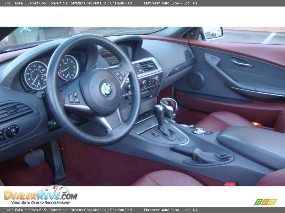2005 BMW 6 Series 645i Convertible Stratus Grey Metallic / Chateau Red Photo #15