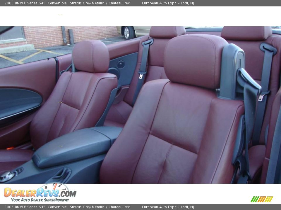 2005 BMW 6 Series 645i Convertible Stratus Grey Metallic / Chateau Red Photo #16