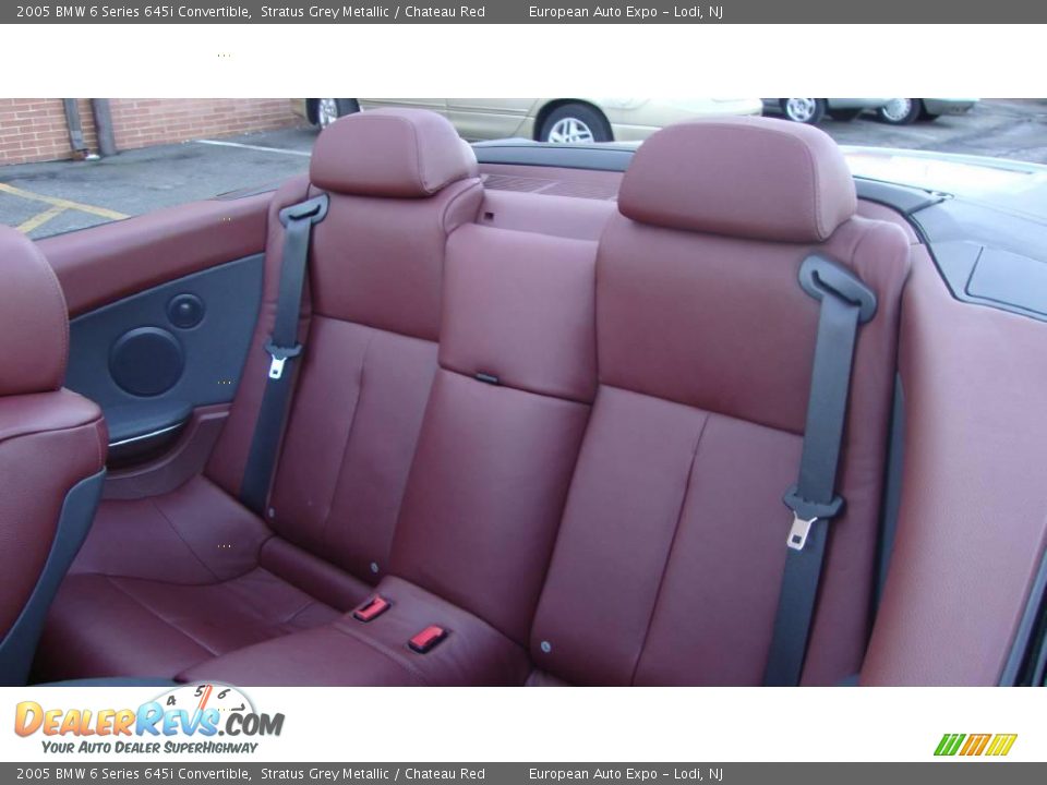 2005 BMW 6 Series 645i Convertible Stratus Grey Metallic / Chateau Red Photo #17