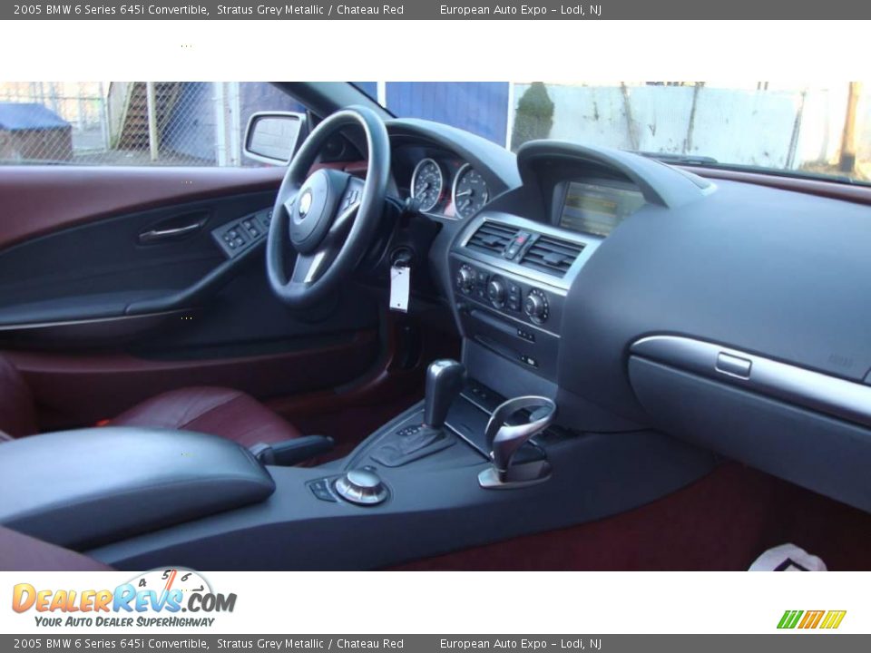 2005 BMW 6 Series 645i Convertible Stratus Grey Metallic / Chateau Red Photo #18