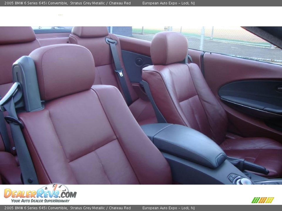 2005 BMW 6 Series 645i Convertible Stratus Grey Metallic / Chateau Red Photo #19