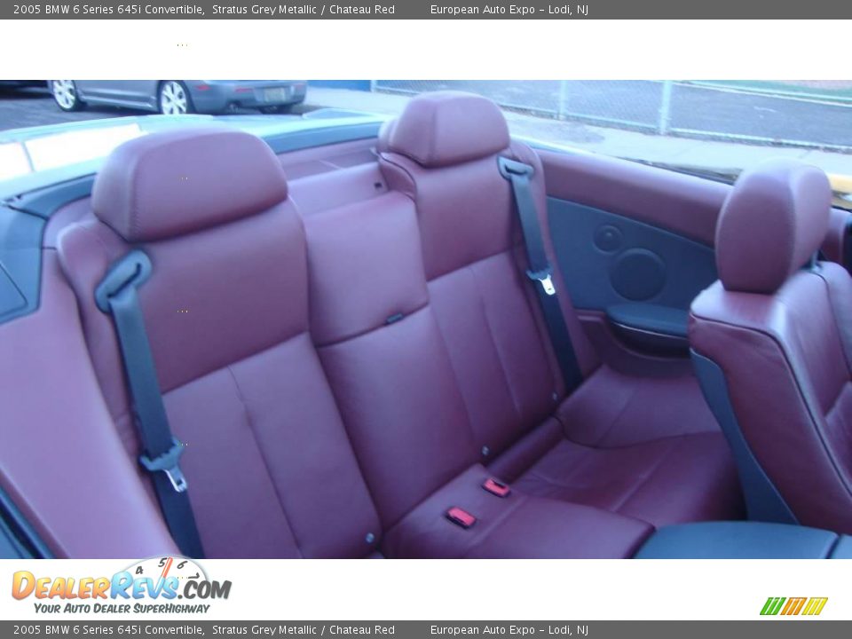 2005 BMW 6 Series 645i Convertible Stratus Grey Metallic / Chateau Red Photo #20