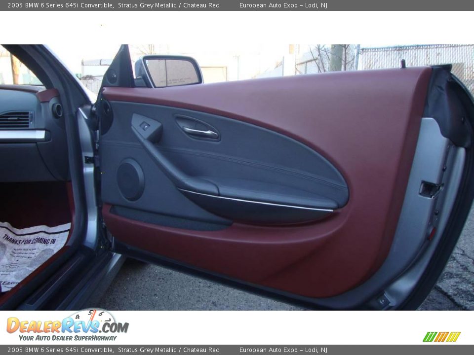 2005 BMW 6 Series 645i Convertible Stratus Grey Metallic / Chateau Red Photo #21