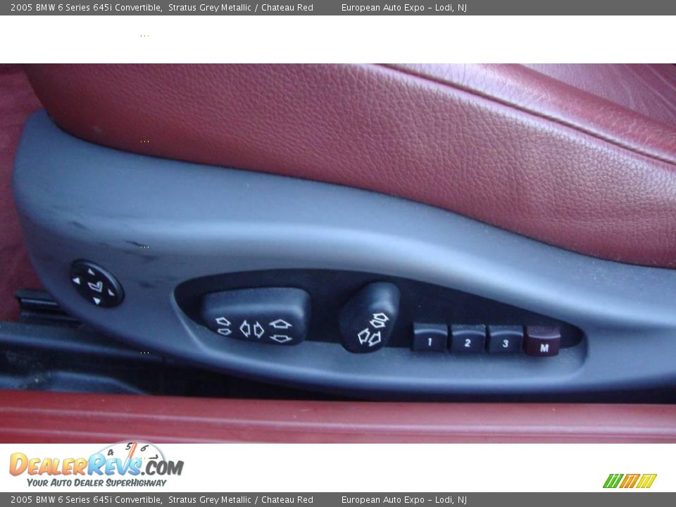 2005 BMW 6 Series 645i Convertible Stratus Grey Metallic / Chateau Red Photo #23