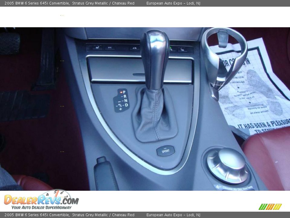 2005 BMW 6 Series 645i Convertible Stratus Grey Metallic / Chateau Red Photo #26
