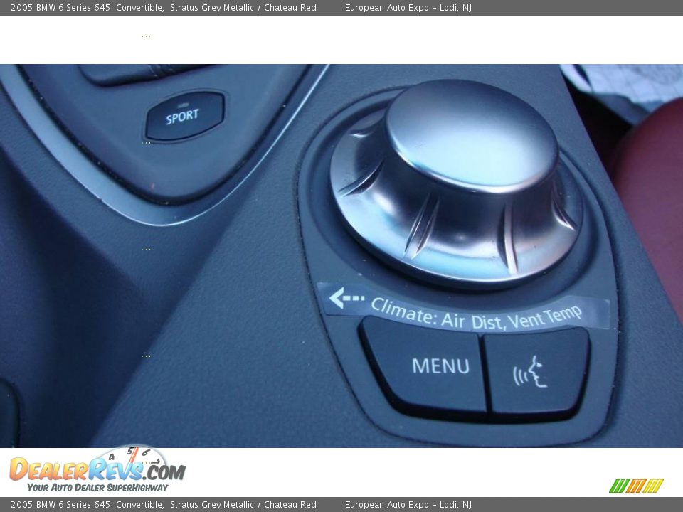 2005 BMW 6 Series 645i Convertible Stratus Grey Metallic / Chateau Red Photo #27