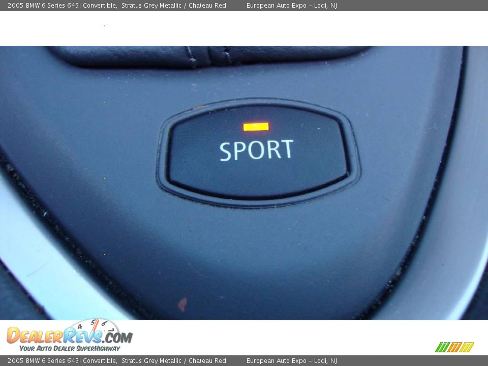2005 BMW 6 Series 645i Convertible Stratus Grey Metallic / Chateau Red Photo #28