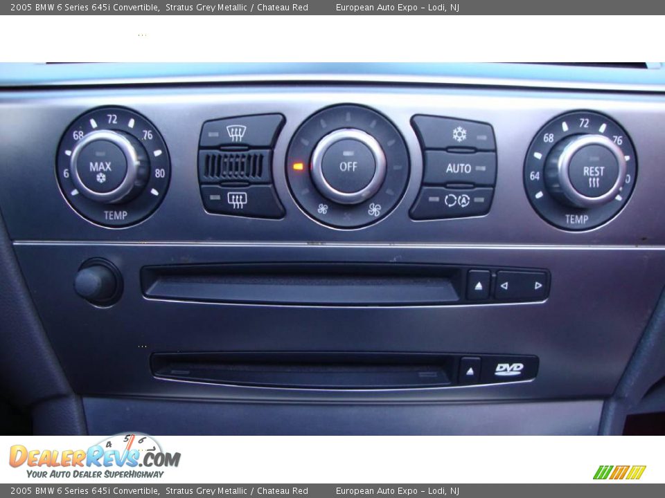 2005 BMW 6 Series 645i Convertible Stratus Grey Metallic / Chateau Red Photo #32
