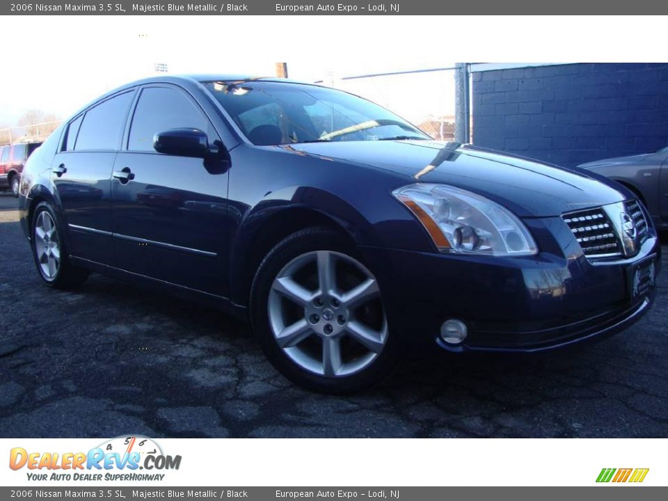 2006 Nissan Maxima 3.5 SL Majestic Blue Metallic / Black Photo #2