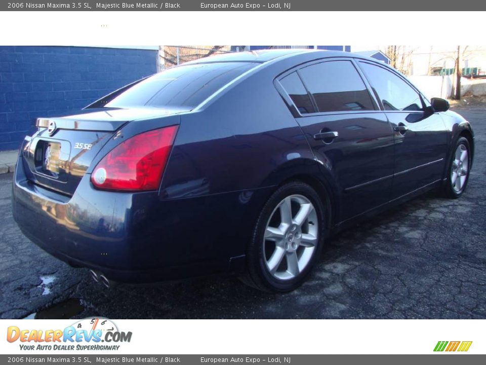 2006 Nissan Maxima 3.5 SL Majestic Blue Metallic / Black Photo #4