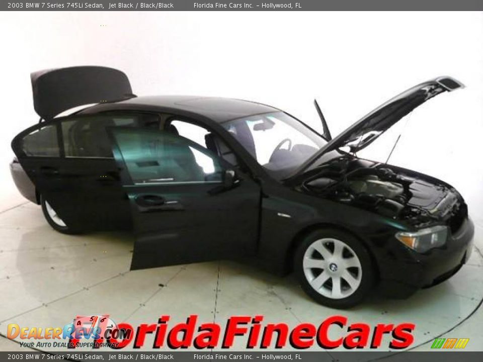 2003 BMW 7 Series 745Li Sedan Jet Black / Black/Black Photo #7