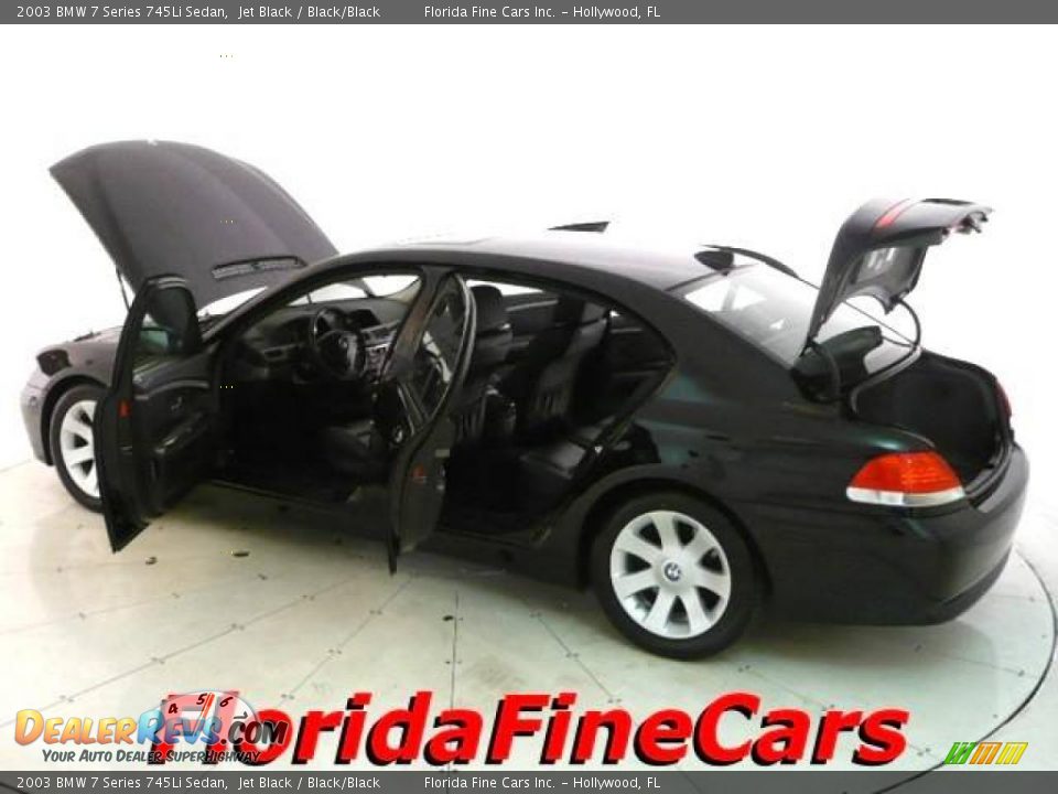 2003 BMW 7 Series 745Li Sedan Jet Black / Black/Black Photo #8