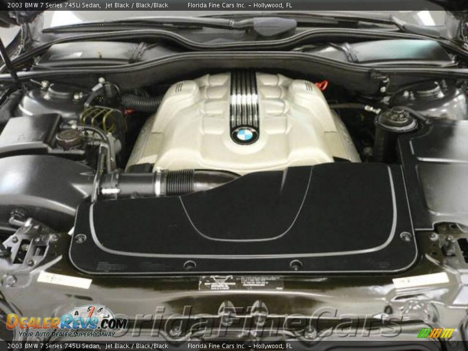 2003 BMW 7 Series 745Li Sedan Jet Black / Black/Black Photo #9