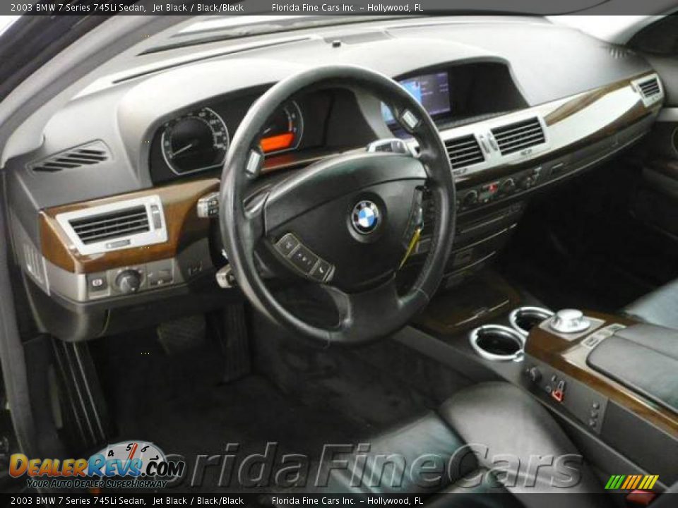 2003 BMW 7 Series 745Li Sedan Jet Black / Black/Black Photo #12