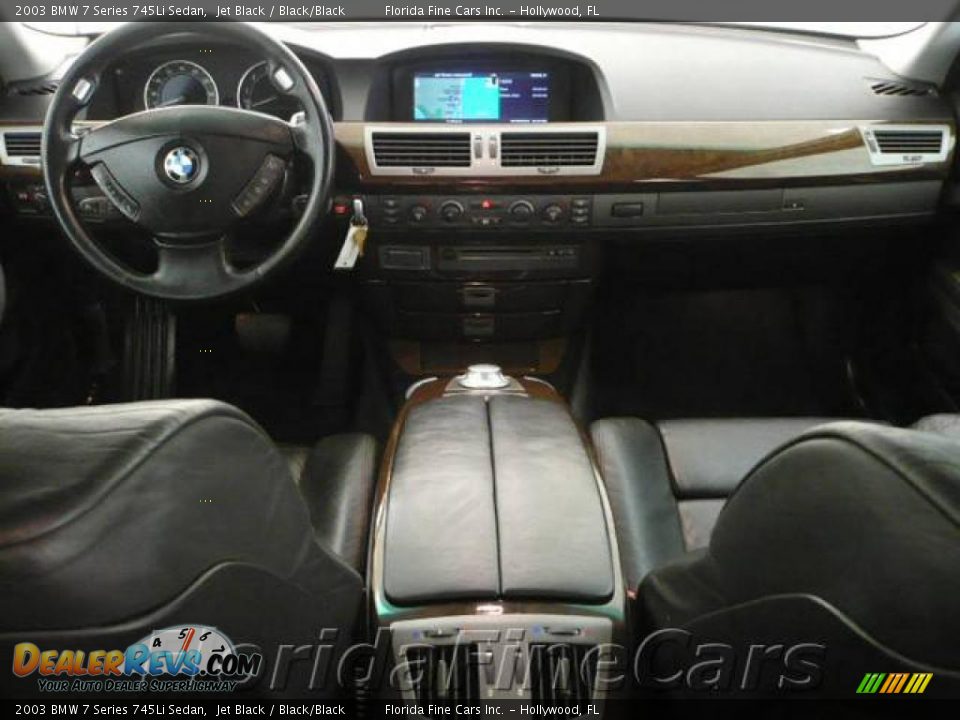 2003 BMW 7 Series 745Li Sedan Jet Black / Black/Black Photo #14