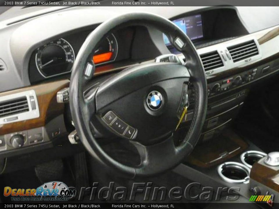 2003 BMW 7 Series 745Li Sedan Jet Black / Black/Black Photo #15