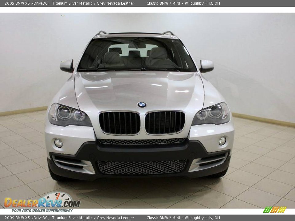 2009 BMW X5 xDrive30i Titanium Silver Metallic / Grey Nevada Leather Photo #2