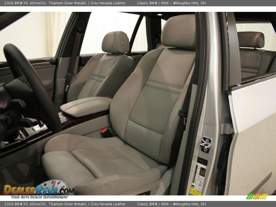 2009 BMW X5 xDrive30i Titanium Silver Metallic / Grey Nevada Leather Photo #12