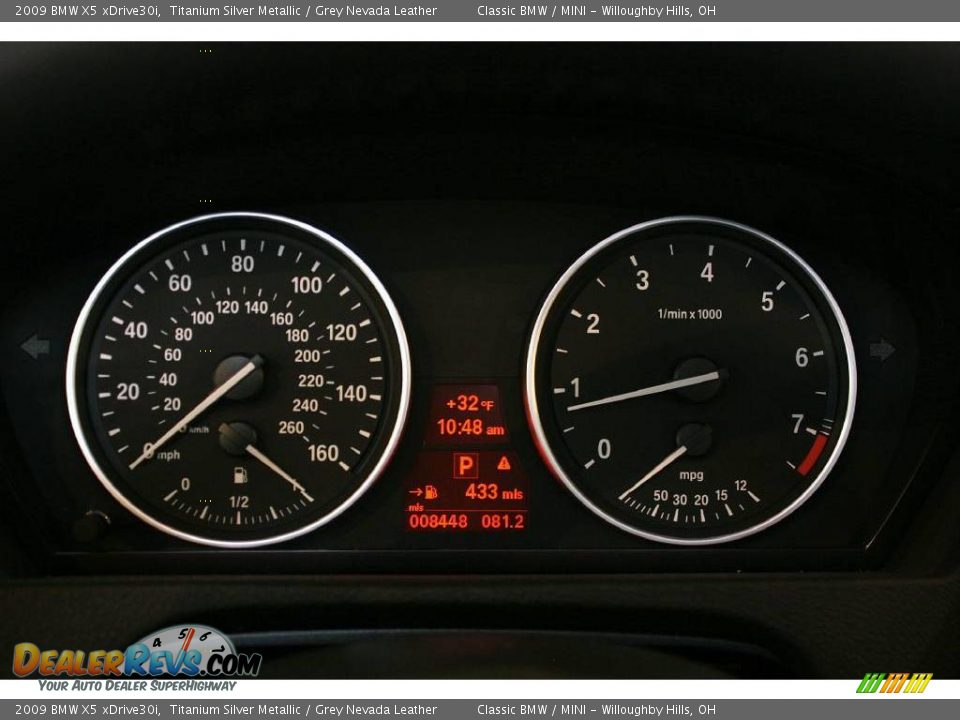 2009 BMW X5 xDrive30i Titanium Silver Metallic / Grey Nevada Leather Photo #16