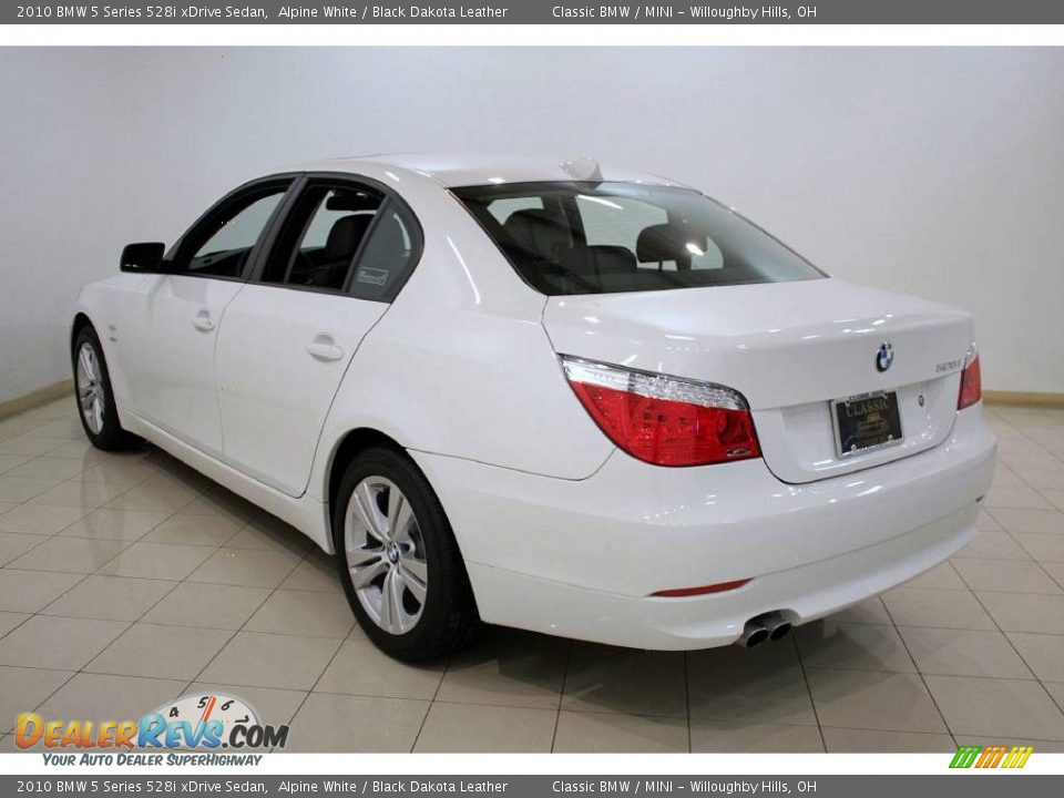 2010 BMW 5 Series 528i xDrive Sedan Alpine White / Black Dakota Leather Photo #5