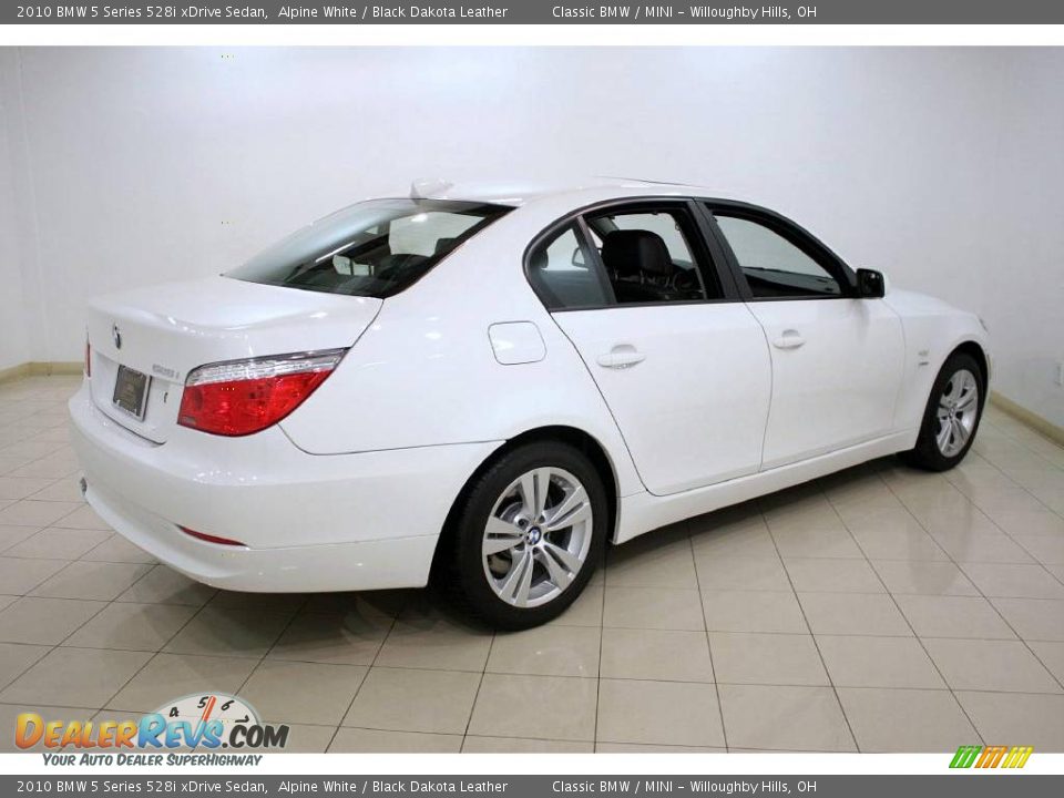 2010 BMW 5 Series 528i xDrive Sedan Alpine White / Black Dakota Leather Photo #7