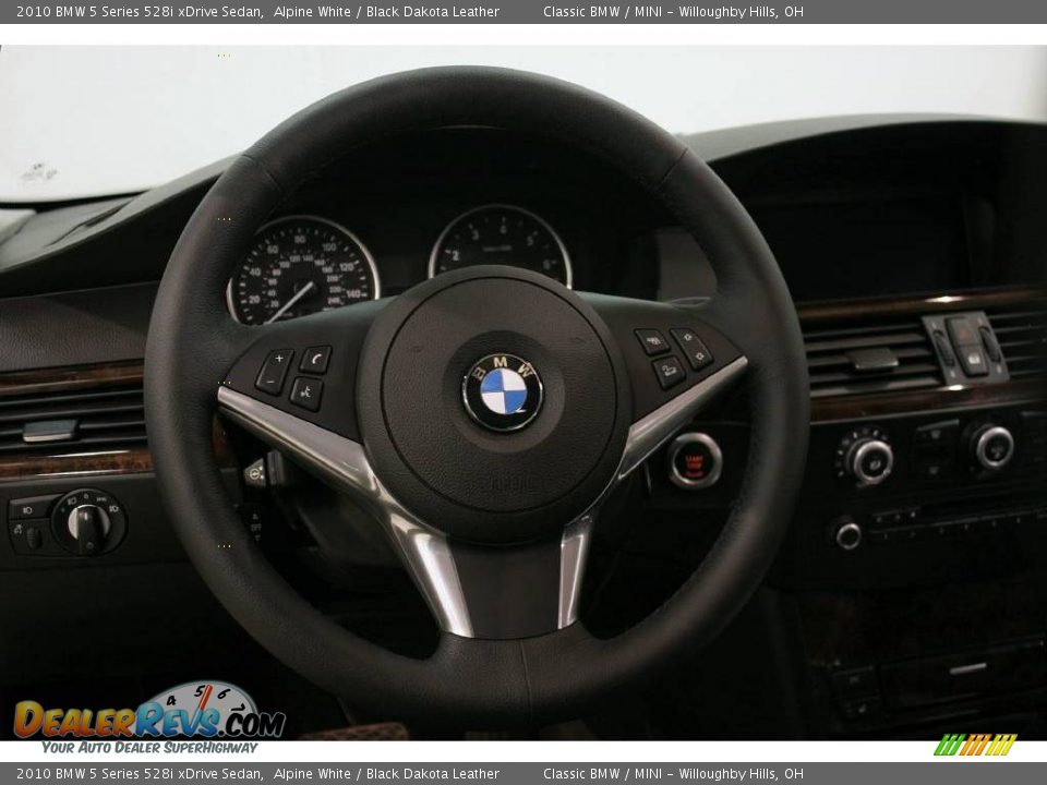 2010 BMW 5 Series 528i xDrive Sedan Alpine White / Black Dakota Leather Photo #12