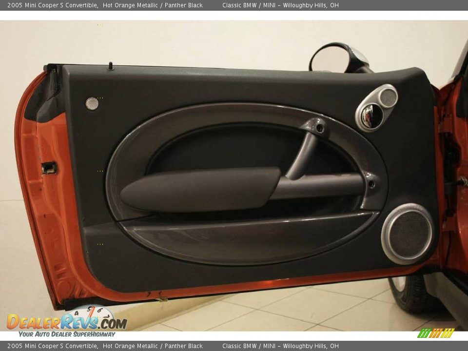 2005 Mini Cooper S Convertible Hot Orange Metallic / Panther Black Photo #10