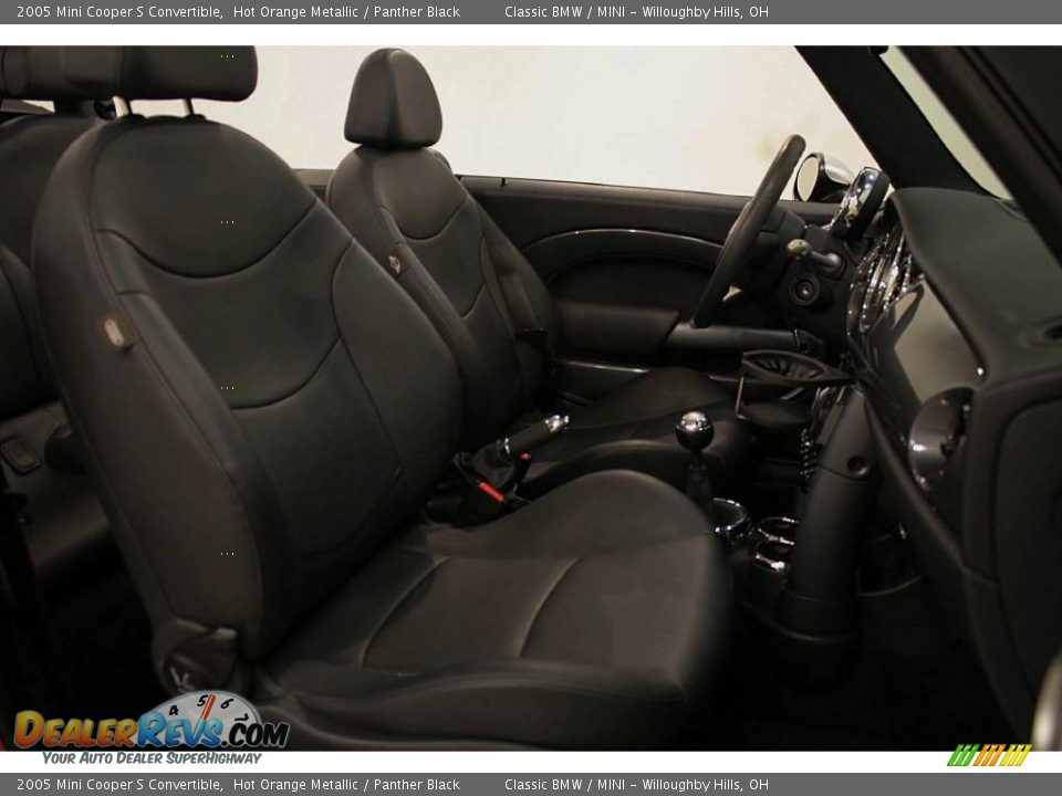 2005 Mini Cooper S Convertible Hot Orange Metallic / Panther Black Photo #16