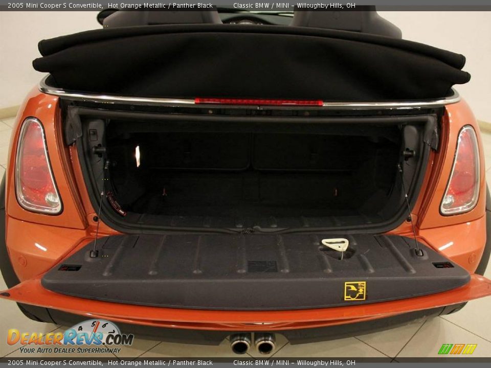 2005 Mini Cooper S Convertible Hot Orange Metallic / Panther Black Photo #18