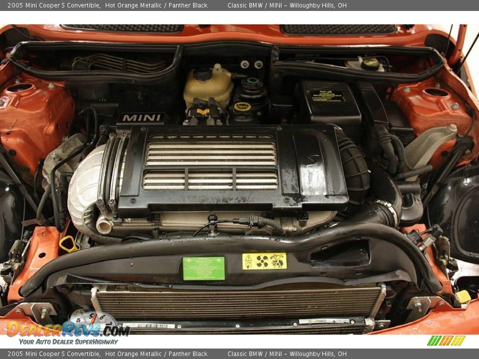 2005 Mini Cooper S Convertible Hot Orange Metallic / Panther Black Photo #19