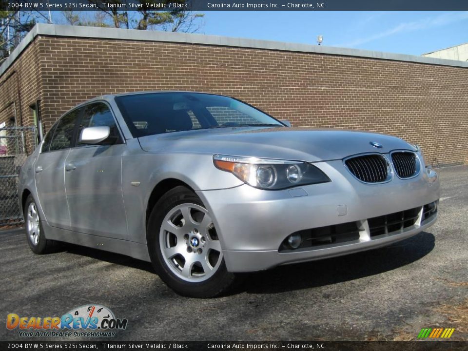 2004 BMW 5 Series 525i Sedan Titanium Silver Metallic / Black Photo #2