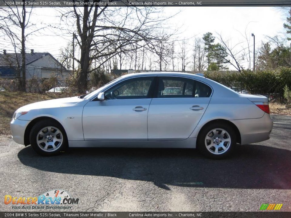 2004 BMW 5 Series 525i Sedan Titanium Silver Metallic / Black Photo #5