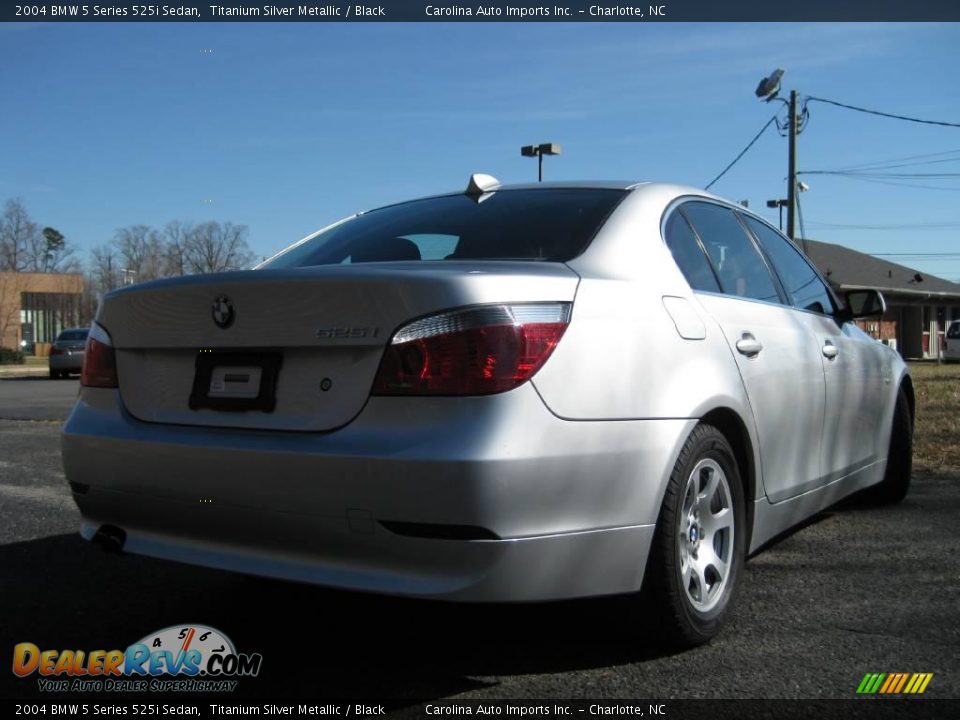 2004 BMW 5 Series 525i Sedan Titanium Silver Metallic / Black Photo #8