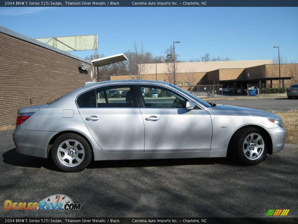 2004 BMW 5 Series 525i Sedan Titanium Silver Metallic / Black Photo #9