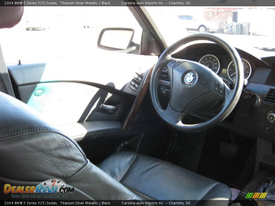 2004 BMW 5 Series 525i Sedan Titanium Silver Metallic / Black Photo #10