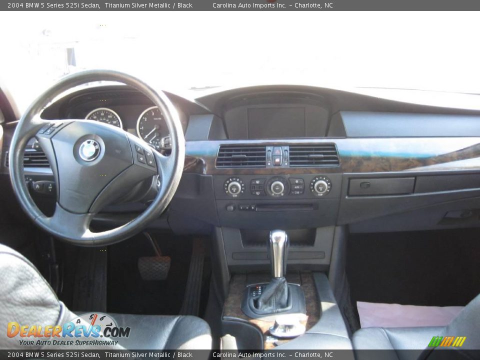 2004 BMW 5 Series 525i Sedan Titanium Silver Metallic / Black Photo #11
